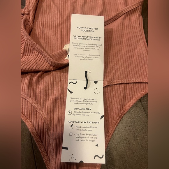 Whimsy + Row Maria Bodysuit in Blush NWT - Picture 7 of 10